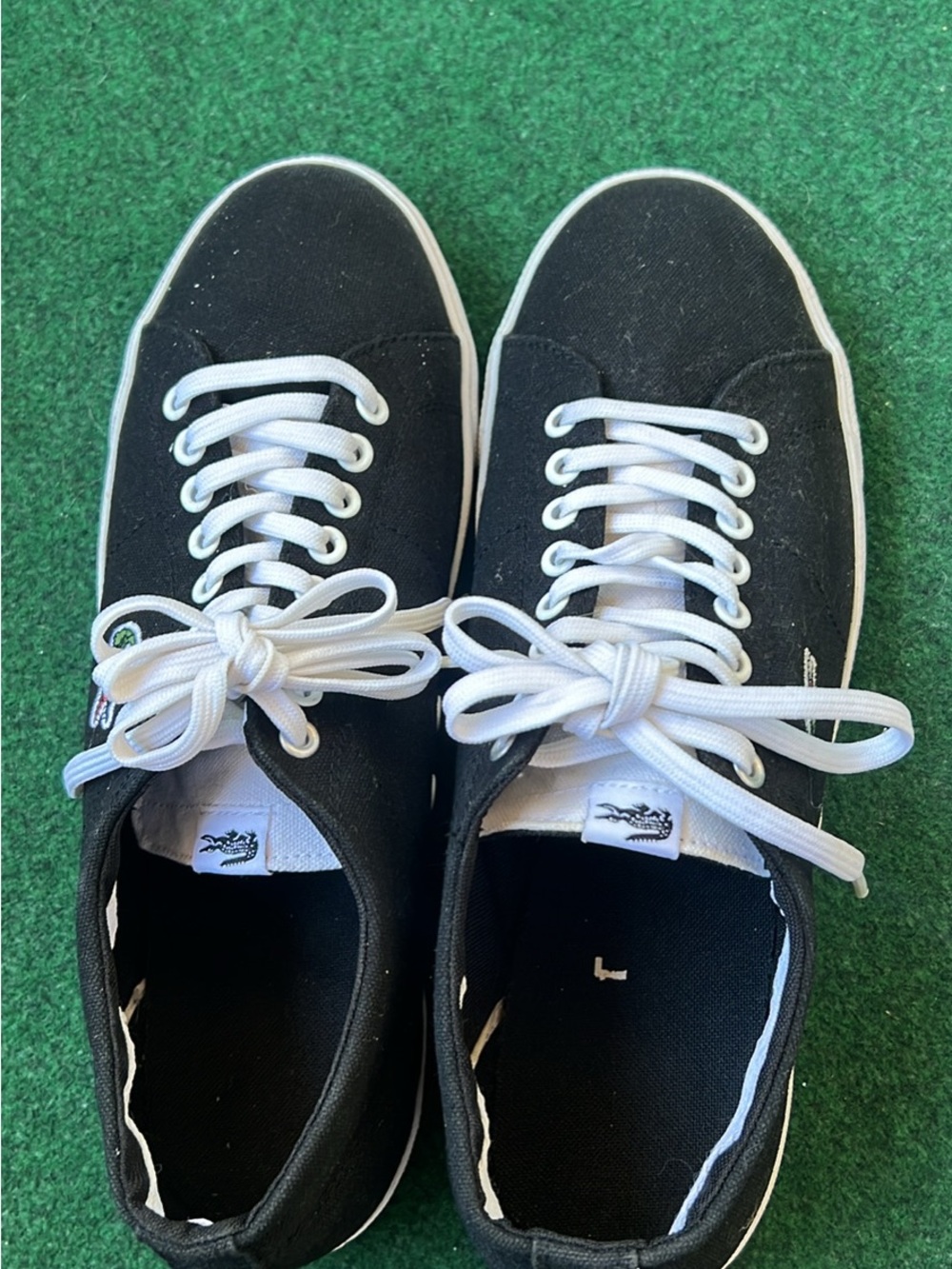 Lacoste Black Sneakers with White Laces